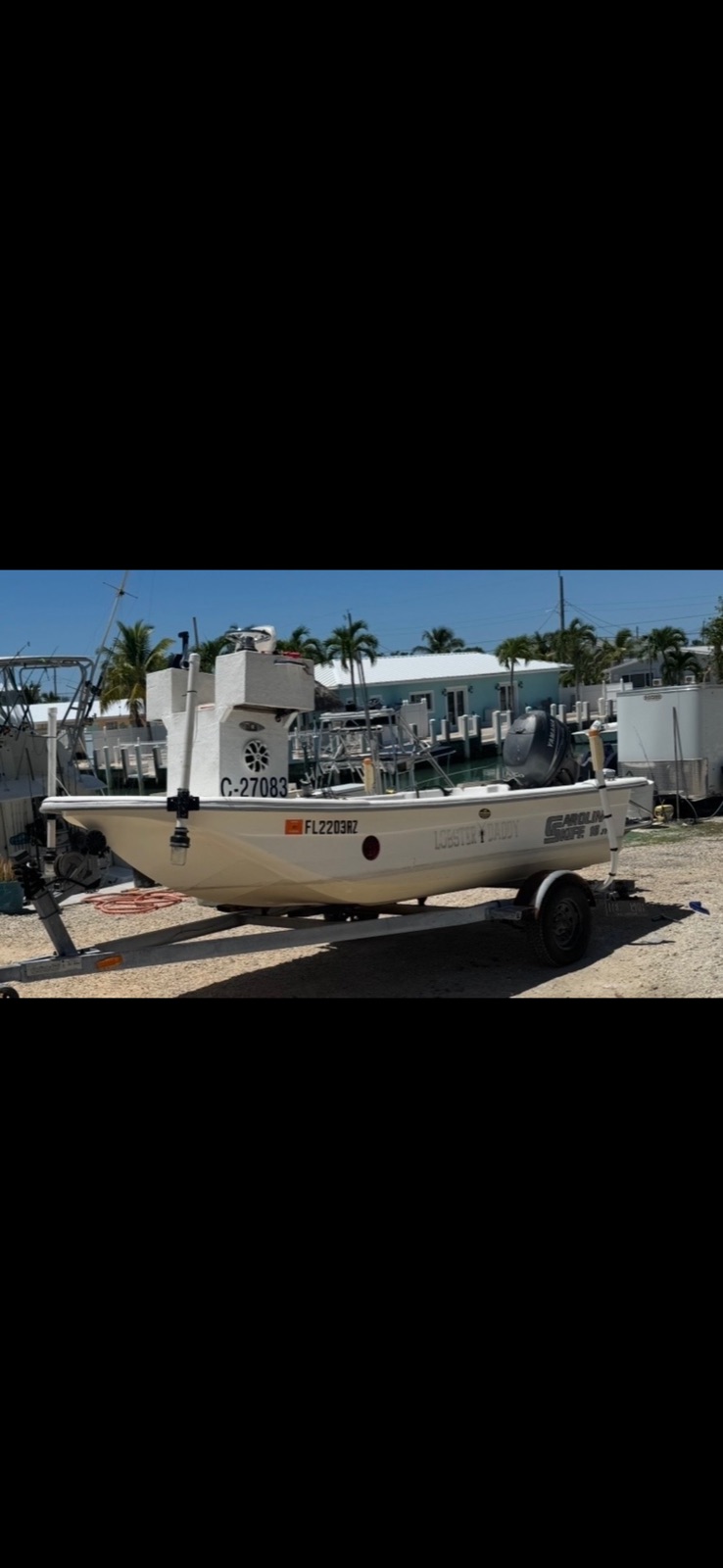 16-foot Carolina Skiff bully-netter on a trailer